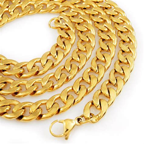 18k gold plated gucci link chain|Gucci cuban link chain.